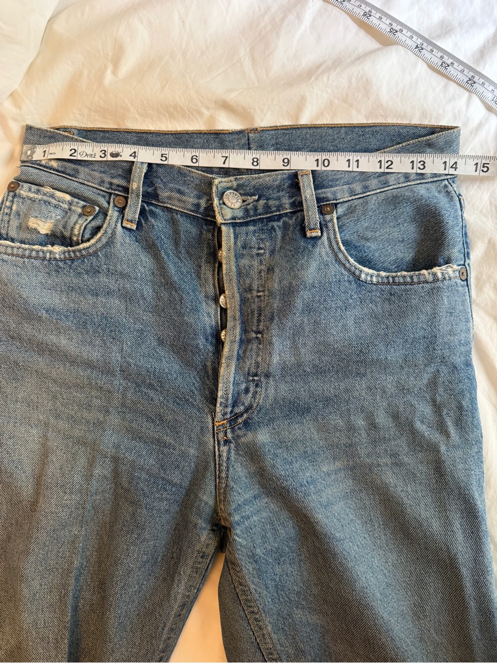 Agolde High Rise Distressed Jeans - Picture 9 of 11